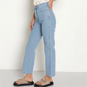 NWT Wrangler Wild West 603 High Rise Straight Leg Jeans in Bluestone